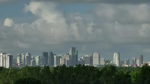 Downtown Miami Skyline Featuring One Miami and Miami Tower Stock-Footage 339269401