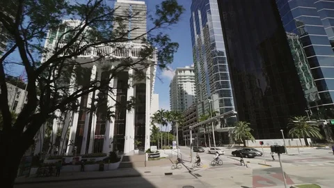 Downtown Miami skyline Stock Footage 73638144
