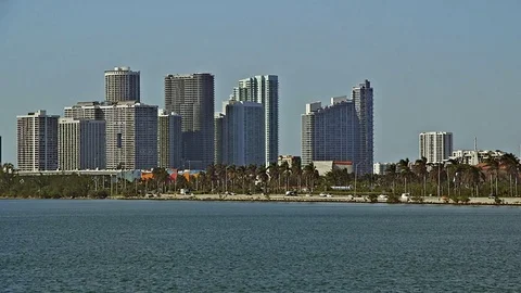 Downtown Miami Skyline Stock Footage 84531017