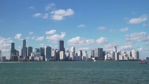 The downtown miami skyline  Stock Footage 84788551