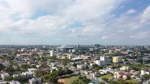 Downtown Miami SkyLine View Stock Footage 156200703