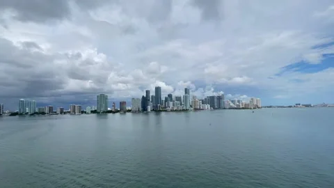 Downtown miami before storm Stock Footage 158640528
