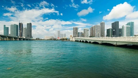Downtown Miami Time Lapse Video Stock Footage 89840083