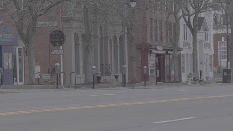 Downtown Middletown, CT Empty Streets 04 Stock Footage 128753610
