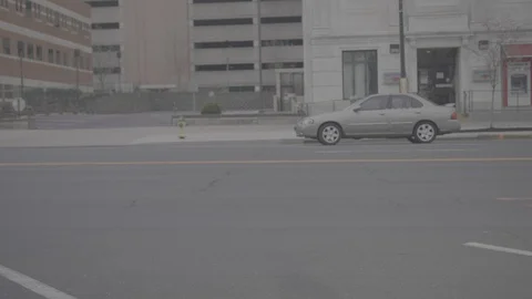 Downtown Middletown, CT Nearly Empty Streets 02 Stock Footage 127934212