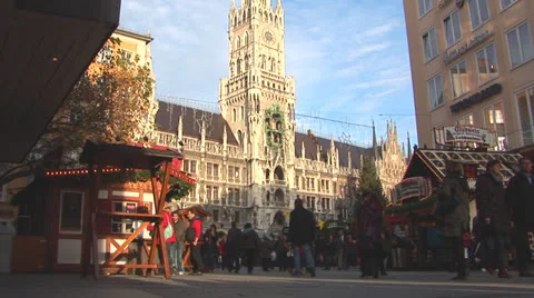 Downtown Munich at Christmas Stock-Footage 25944614