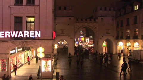 Downtown Munich Stock Footage 25944608