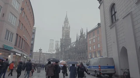 Downtown Munich, Germany Stock Footage 87339780