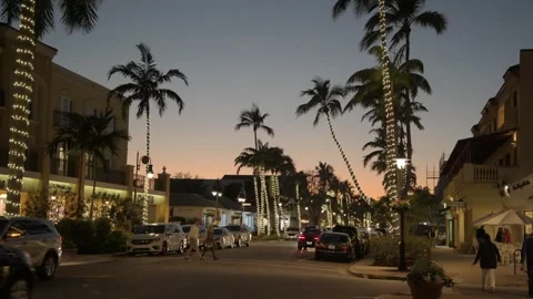 Downtown Naples Florida at dusk. Video stock 247294259