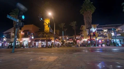 Downtown at night, Timelapse Stock Footage 84334054