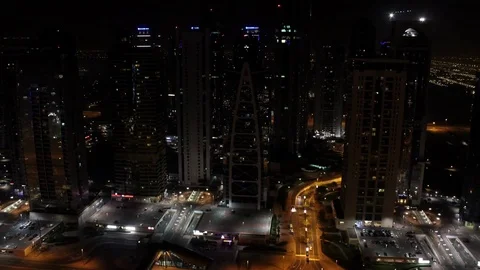 Downtown night traffic Stock Footage 75255272