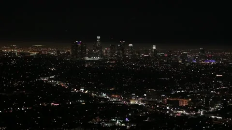 Downtown Night View Stock Footage 41490475