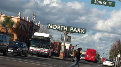 Downtown North Park Stock Footage