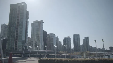Downtown Ocean Harbor Pan Video stock 130770896