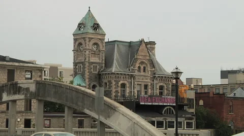 Downtown of old Cambridge Stock Footage 55814260