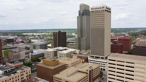 Downtown Omaha Skyline Stock Footage 241289735
