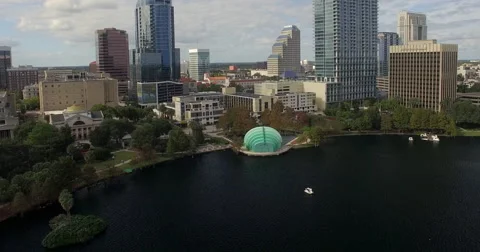 Downtown Orlando Florida Aerial View Stock Footage