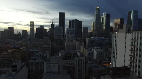 Downtown os angeles sunset eclipse Stock-Footage 55275748