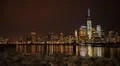 Downtown pan at night HD 동영상