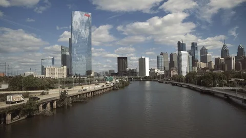 Downtown Philly Stock Footage 105444785