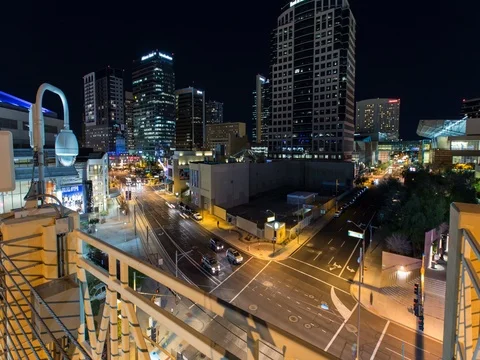 Downtown Phoenix Intersection Time Lapse Stock-Footage 77580590