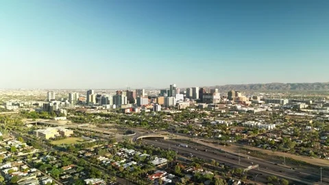 Downtown Phoenix Skyline 1 Vídeos de archivo 327512475