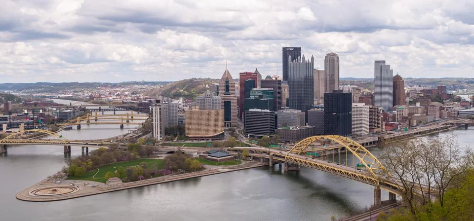 Downtown Pittsburgh and the Point Stock Photos