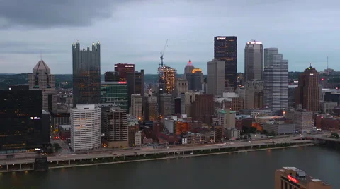 Downtown Pittsburgh Stock Footage 55682552