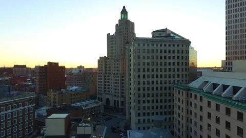 Downtown Providence Buildings Stock Footage