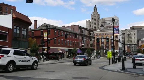 Downtown Providence Rhode Island Stock Footage 56195646