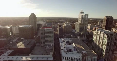 Downtown Raleigh, NC Aerial Stock Footage