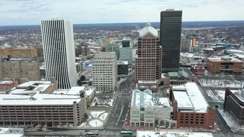 Downtown Roch Orbit Stock Footage 172107455