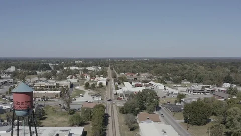 Downtown Rogers - Slow Pull Stock Footage 119344496