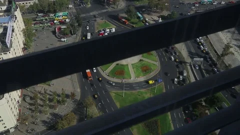 Downtown roundabout Stock Footage 77049195