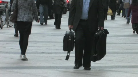Downtown Rush Hour Stock Footage 718524