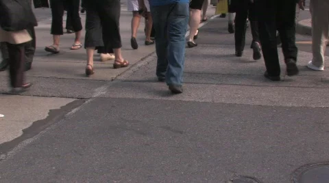 Downtown Rush Hour Stock Footage 736904