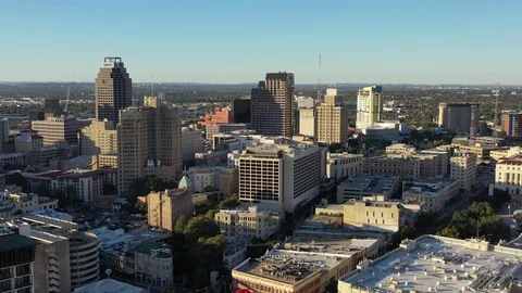 Downtown San Antonio Aerial Stock Footage