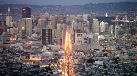 Downtown San Francisco Stock Footage 45595799
