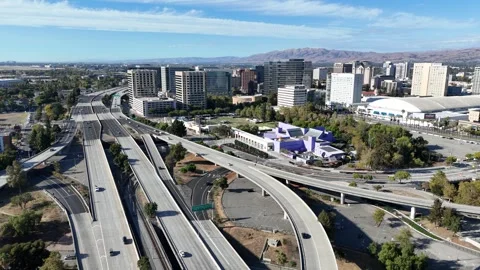 Downtown San Jose Skyline, Ca 2026 Vídeos de archivo 345008513