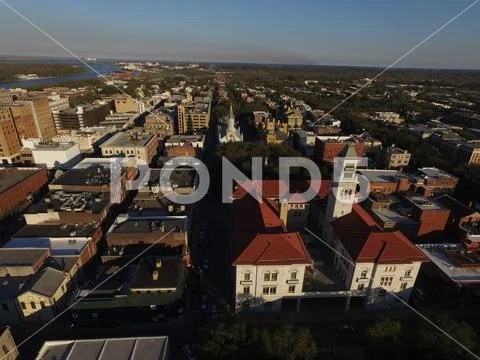 Downtown Savannah Stock Photos