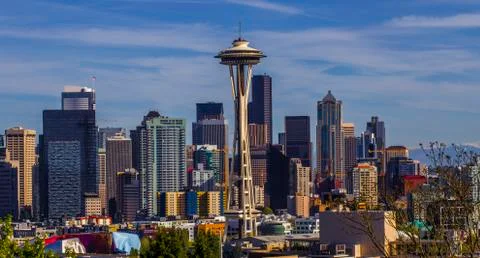 Downtown Seattle at daylight Stock Photos