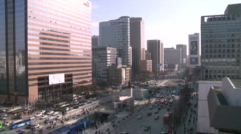 Downtown Seoul Video stock 582086