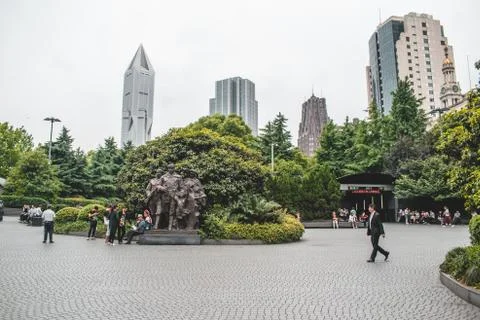 Downtown Shanghai Stock Photos