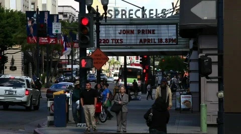 DOWNTOWN SIDEWALK Stock Footage 788687