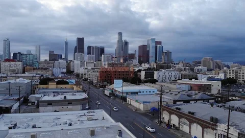 Downtown skyline construction Stock Footage 129341347