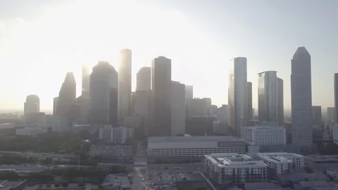Downtown skyline at dawn Stock Footage 77705304