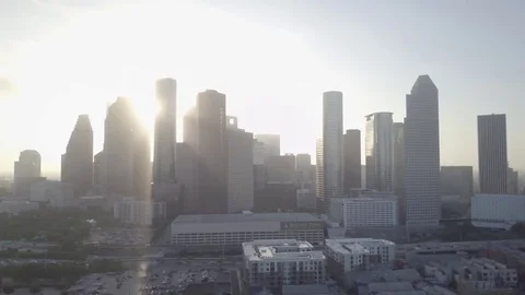 Downtown skyline at dawn Stock Footage 77705315