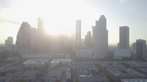 Downtown skyline at dawn Stock Footage 77705488