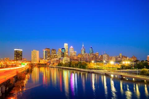 Downtown Skyline of Philadelphia Stock Photos