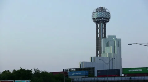 Downtown skyscraper with train Stock Footage 29096619